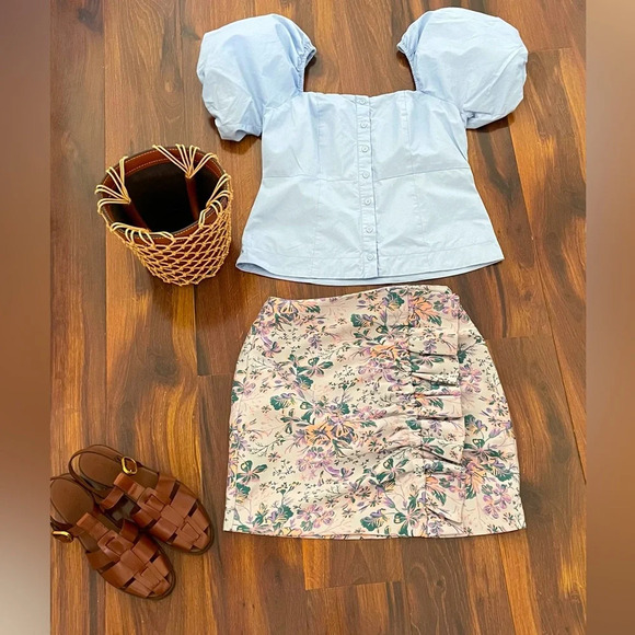 ZARA  jacquard mini skirt 9006/062/330 size S -excellent condition - Picture 3 of 11